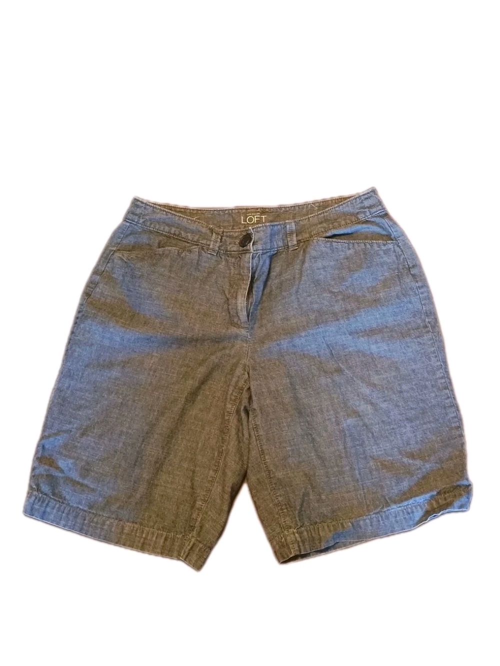 Ann Taylor LOFT Shorts Womens 6 Curvy Gray Chino